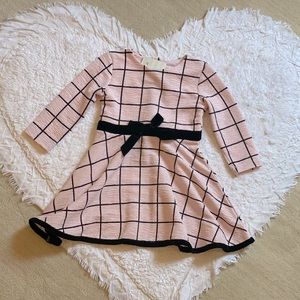 Pink with Black Bow Dress